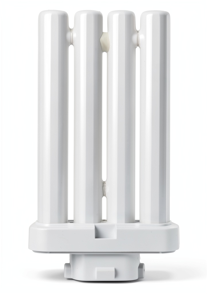 Sunlite CFL quad tube lamp installed in a modern desk lamp