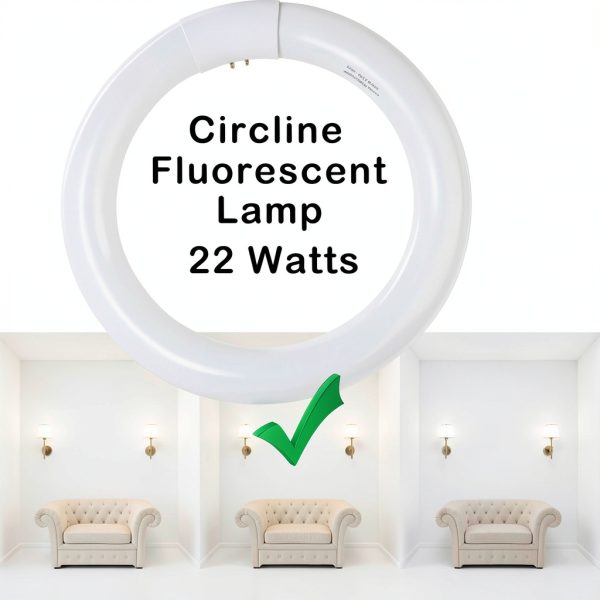 8 inch T9 Light Bulb Cooggalan 22W Cool White-4