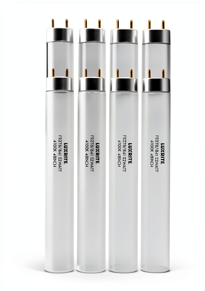 LUXRITE T8 fluorescent tube in a commercial lighting fixture