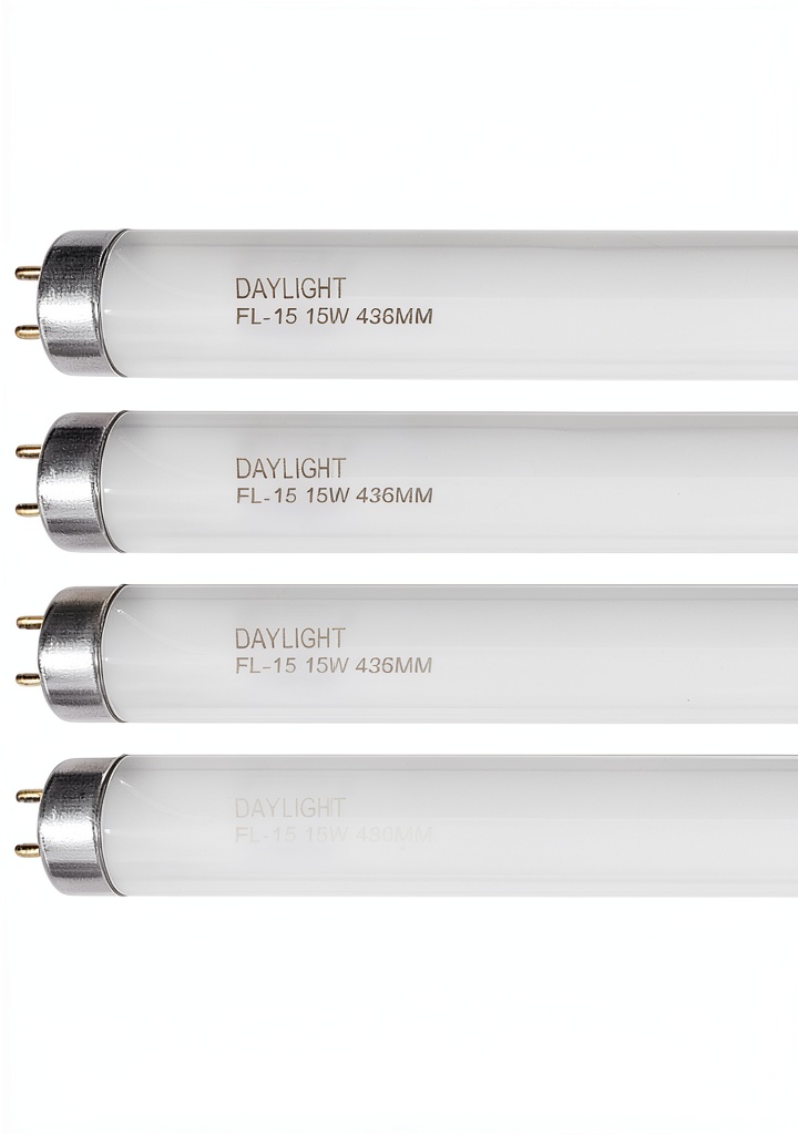 JL T8 18-inch fluorescent bulb illuminating a workspace