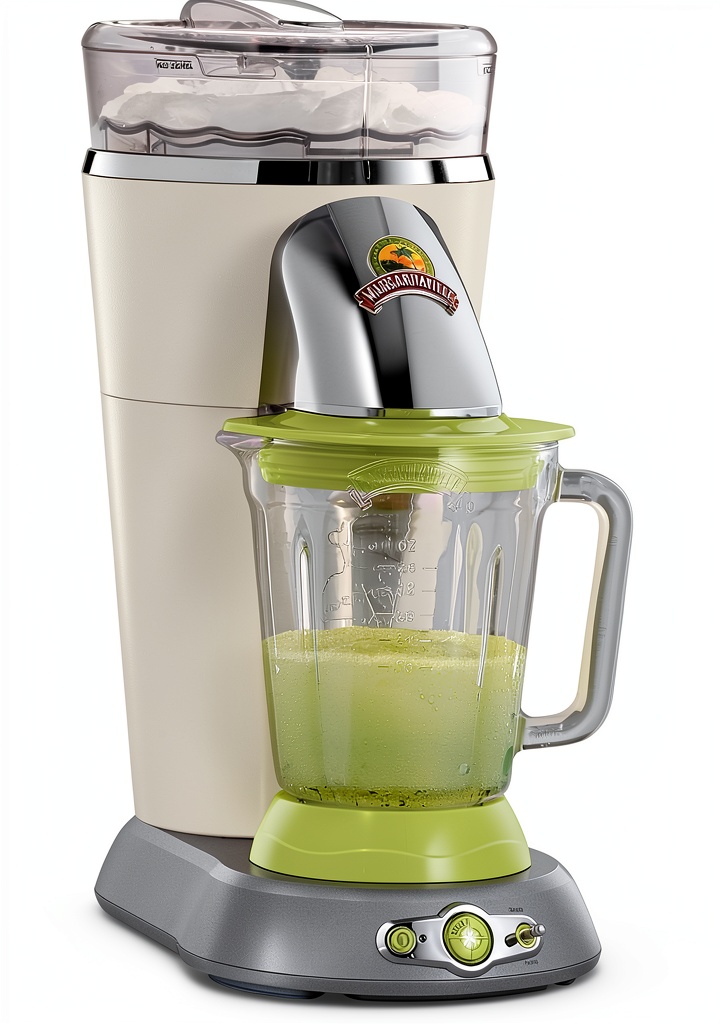 Installing Margaritaville Bahamas Frozen Concoction Maker White Green on a wooden kitchen counter