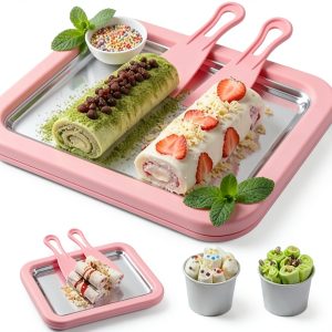 Generic Rolled Ice Cream Maker Stainless Steel-0