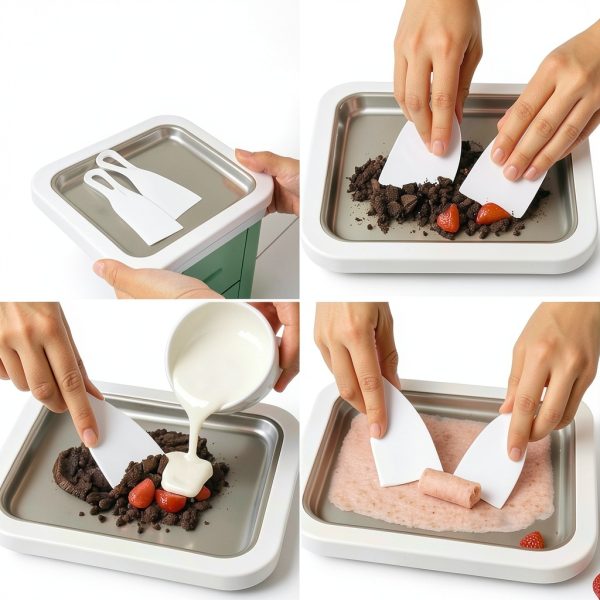 Artnsq Frozen Yogurt Machine Stainless Steel-3
