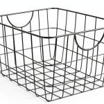 Large Wire Basket with Handle by Spectrum Black Metal Bin 15x15x8-0