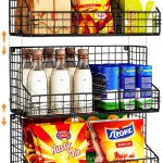 Snack Organizer X-cosrack 3 Tier Wire Basket Black Wall Mount-0