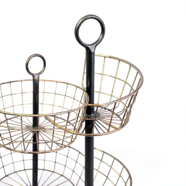 3 Tier Wire Fruit Basket by BirdRock Home Rustic Metal Storage-2