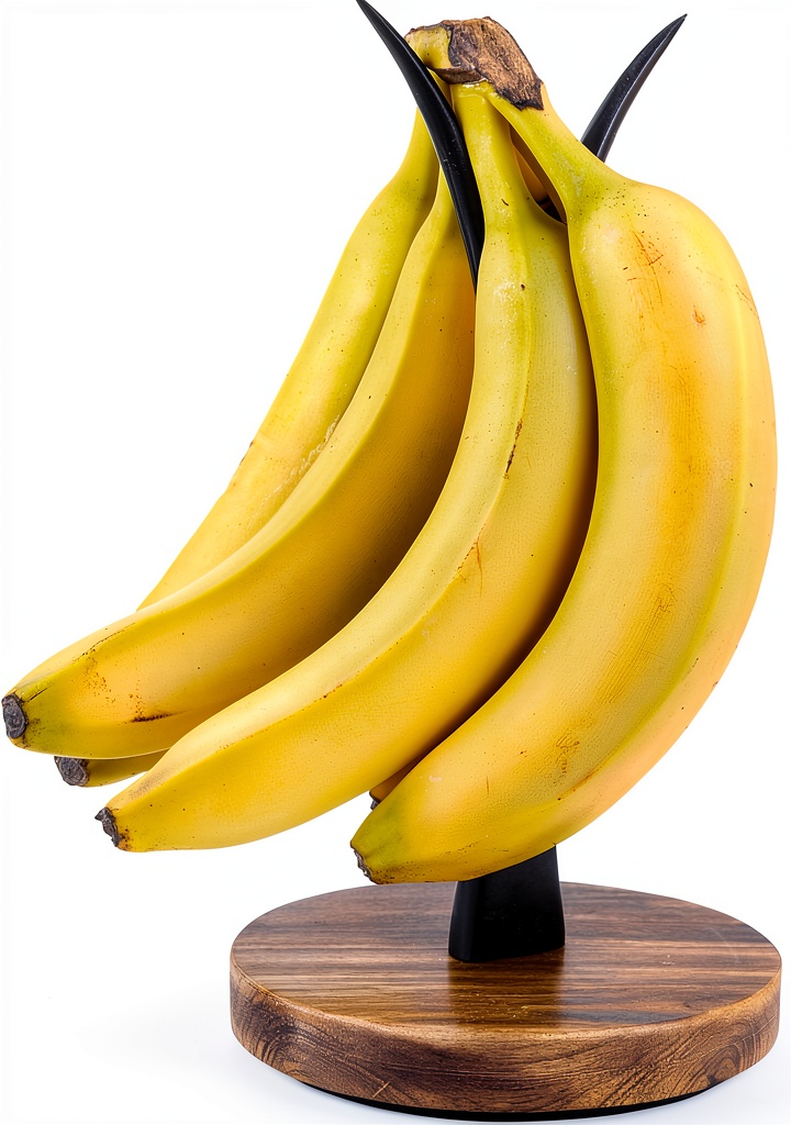 Installing Banana Holder Tribello Modern Farmhouse Countertop Stand 6x6x11in on a wooden desk