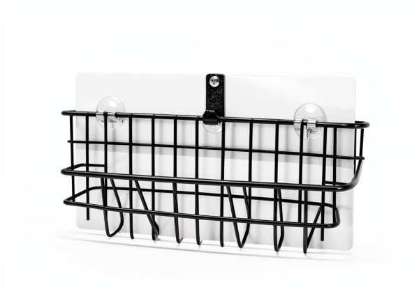 Hanging Wall Mount Storage Baskets Extra Large AOZITA Black 4 Piece-1