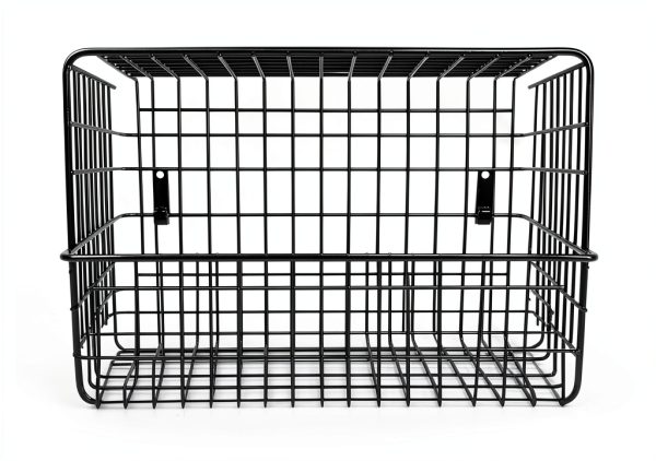 Hanging Wall Mount Storage Baskets Extra Large AOZITA Black 4 Piece-3